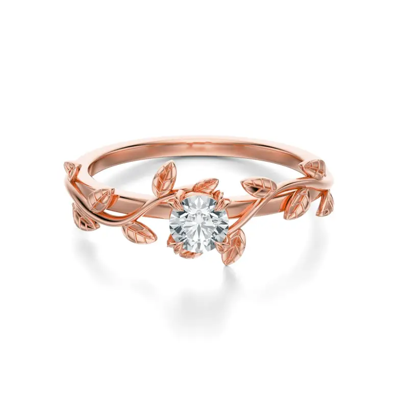 Pierścionek z diamentem różowe złoto AJPZ_149